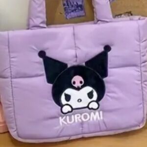 Sanrio Kuromi Large Tote Bag - 13.5" Wide 10" With Many Games, Toys, Etc